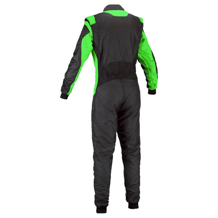 Kart Race Cordura One Piece suit - Black / Green