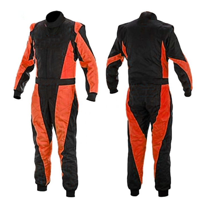 Black & Orange Racing Suit for Go Karting