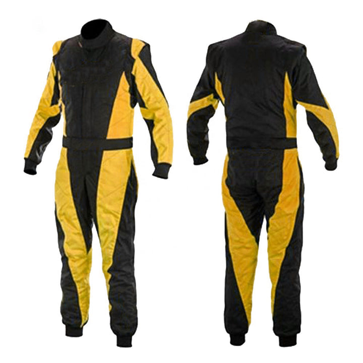 Black & Yellow Go-Kart Racing Suit