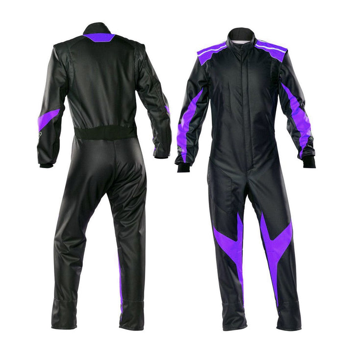 Karting Racing Driver Outfit - Black / Violet