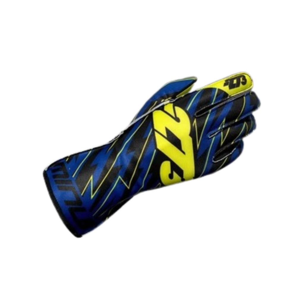 Blitz Black Blue Fluo-Yellow Gloves