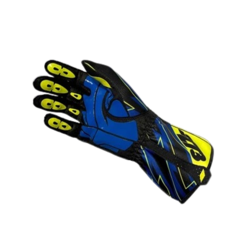 Blitz Black Blue Fluo-Yellow Gloves