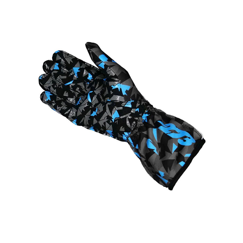 CAMO Black Gray Cyan Gloves