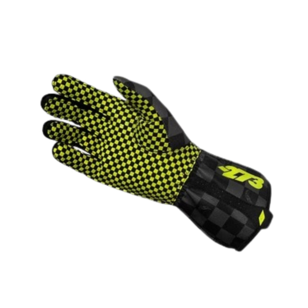 CRENSHAW Black Gray Fluo-Yellow Gloves
