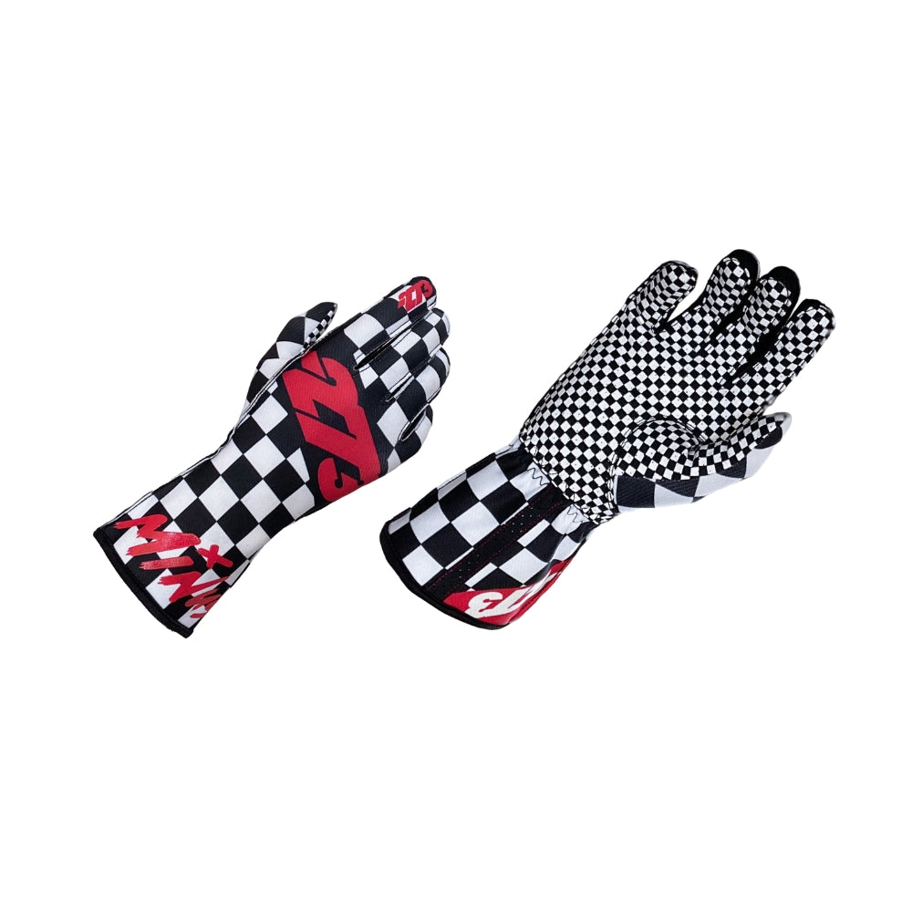 CRENSHAW Black White Red Gloves