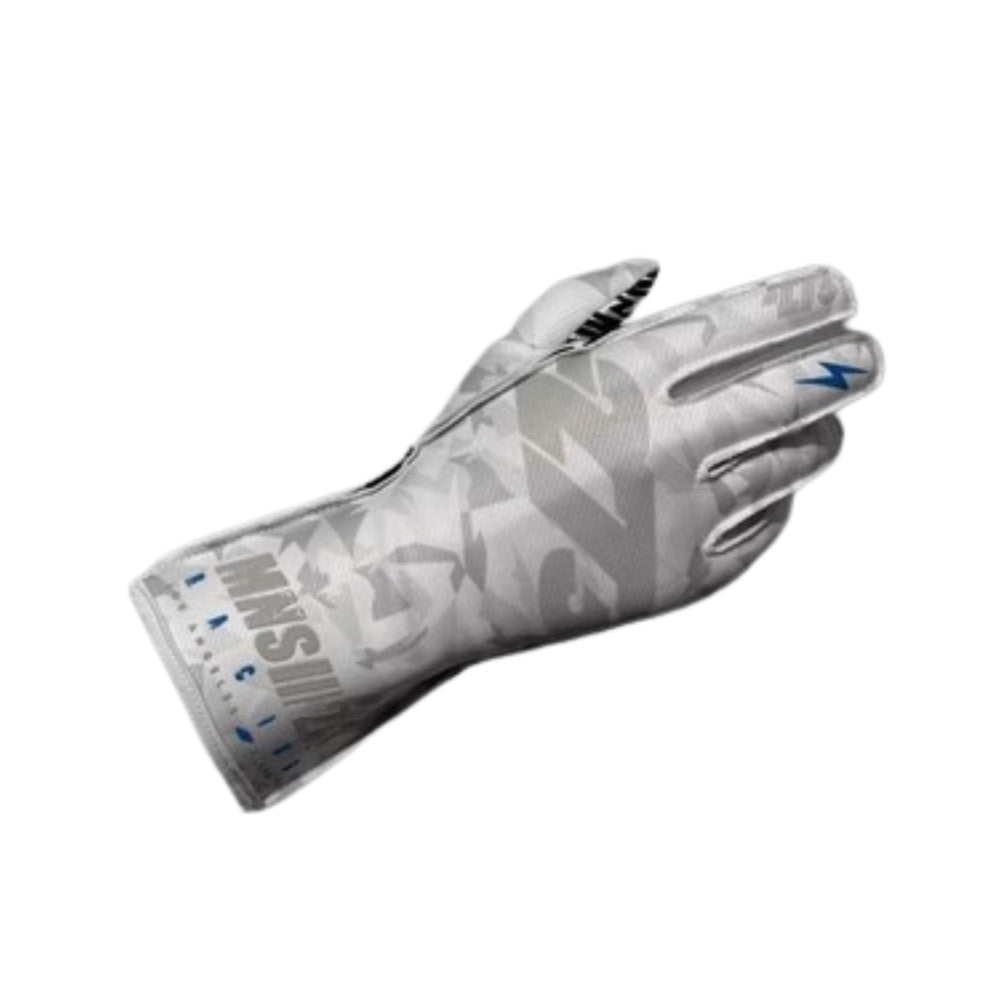 Camo 3 White Gray Silver Gloves