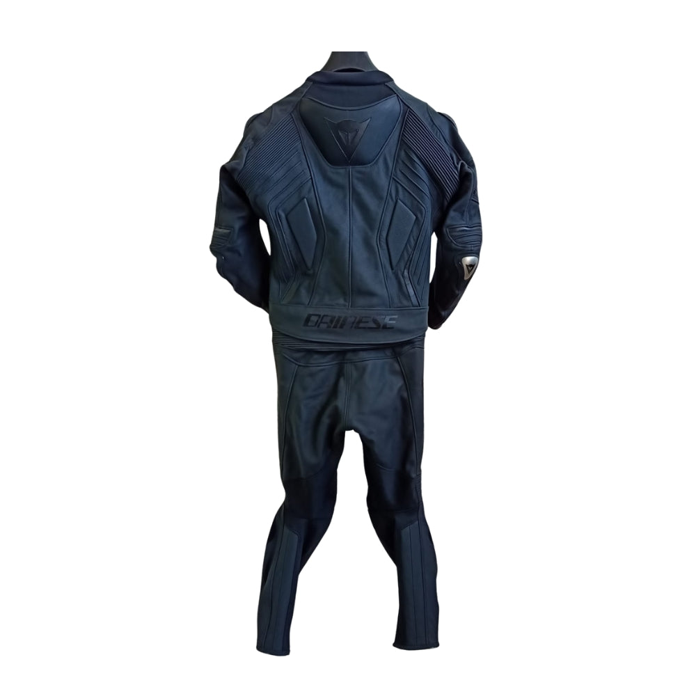 Full Black Super Speed Leather Motorcycle Racing Suit