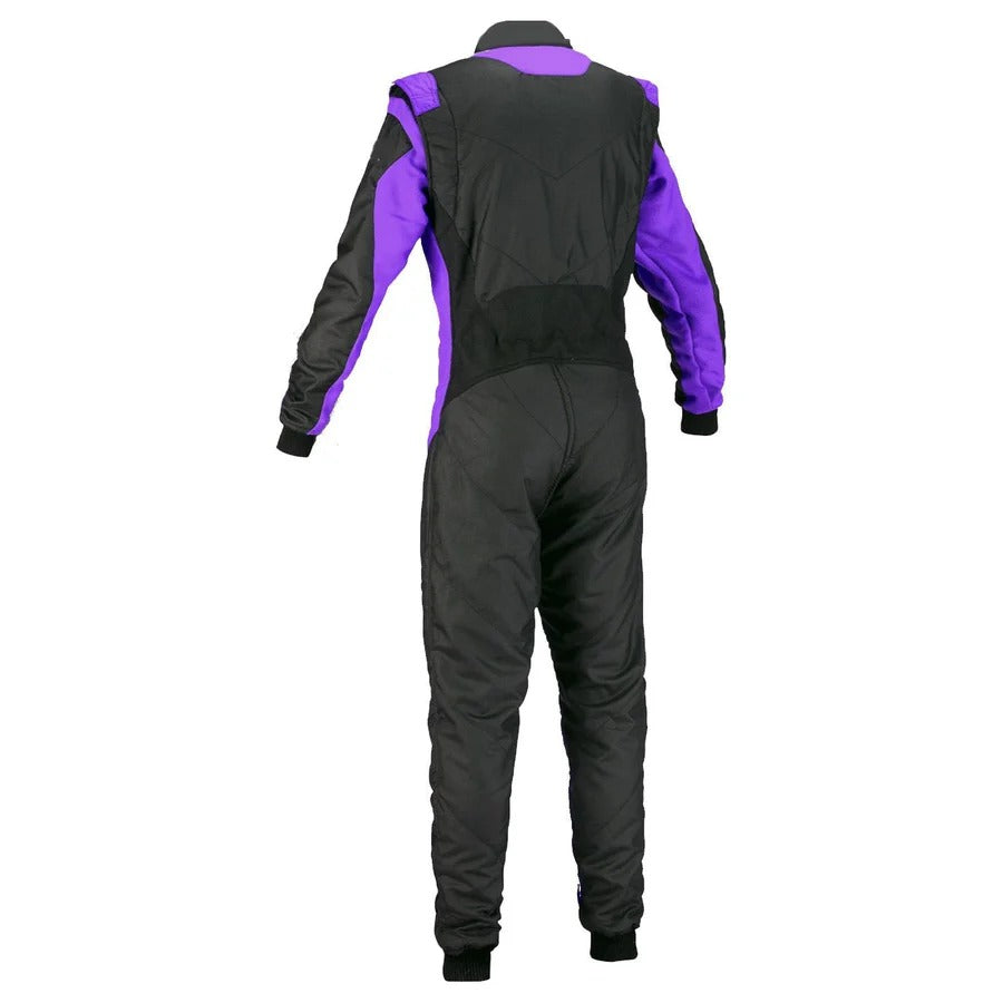 Black & Violet Custom Go Kart Racing Suit