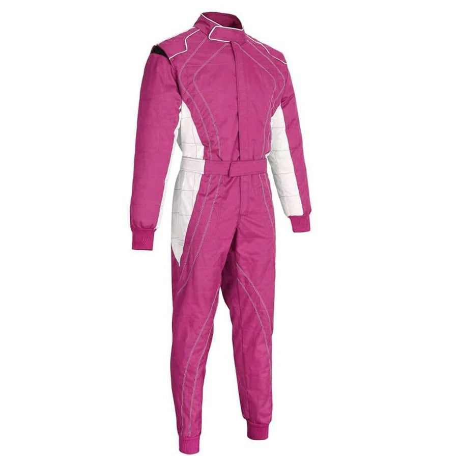 Pink Go-Kart Driver Racing Attire