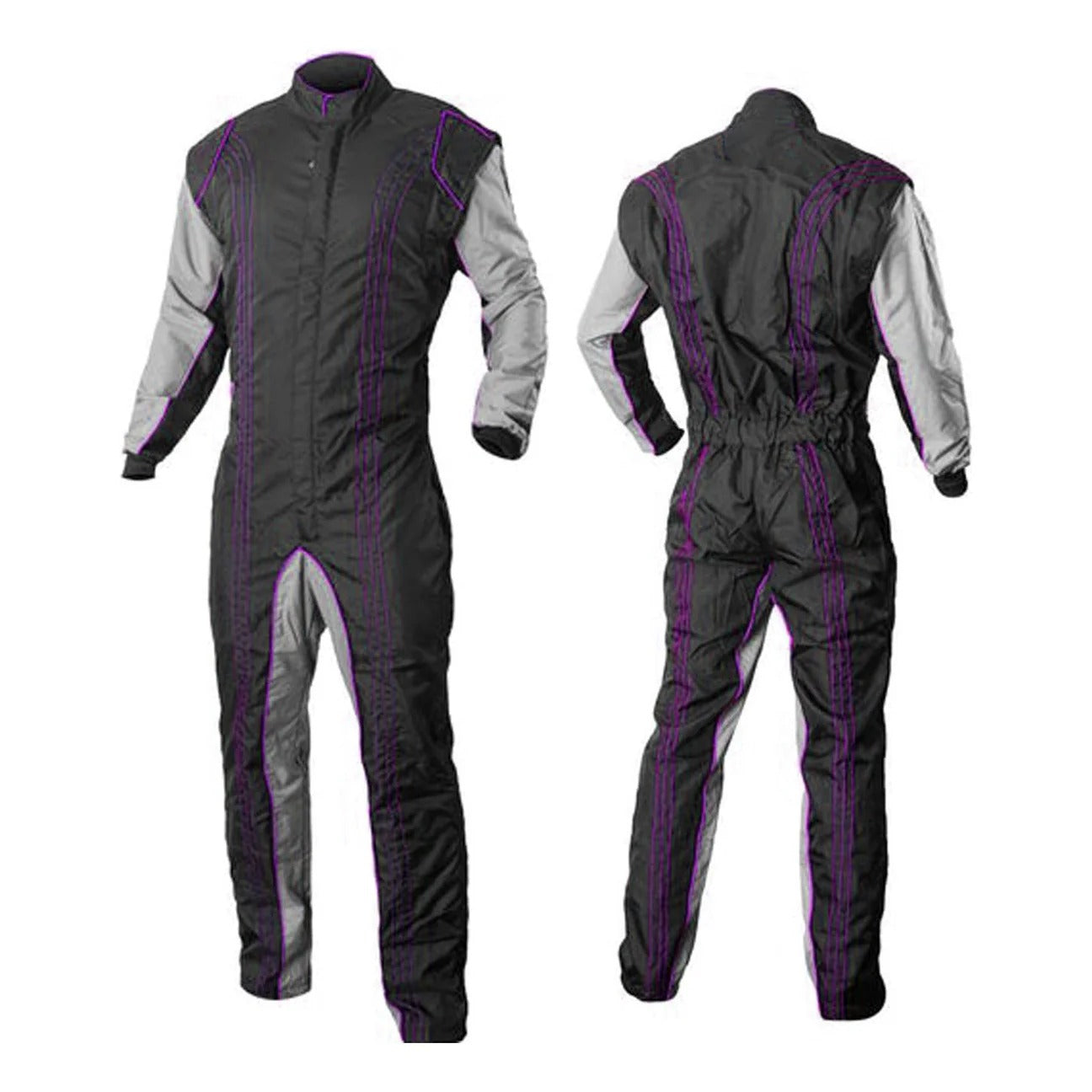 Black & Gray Go-Kart Race Suit