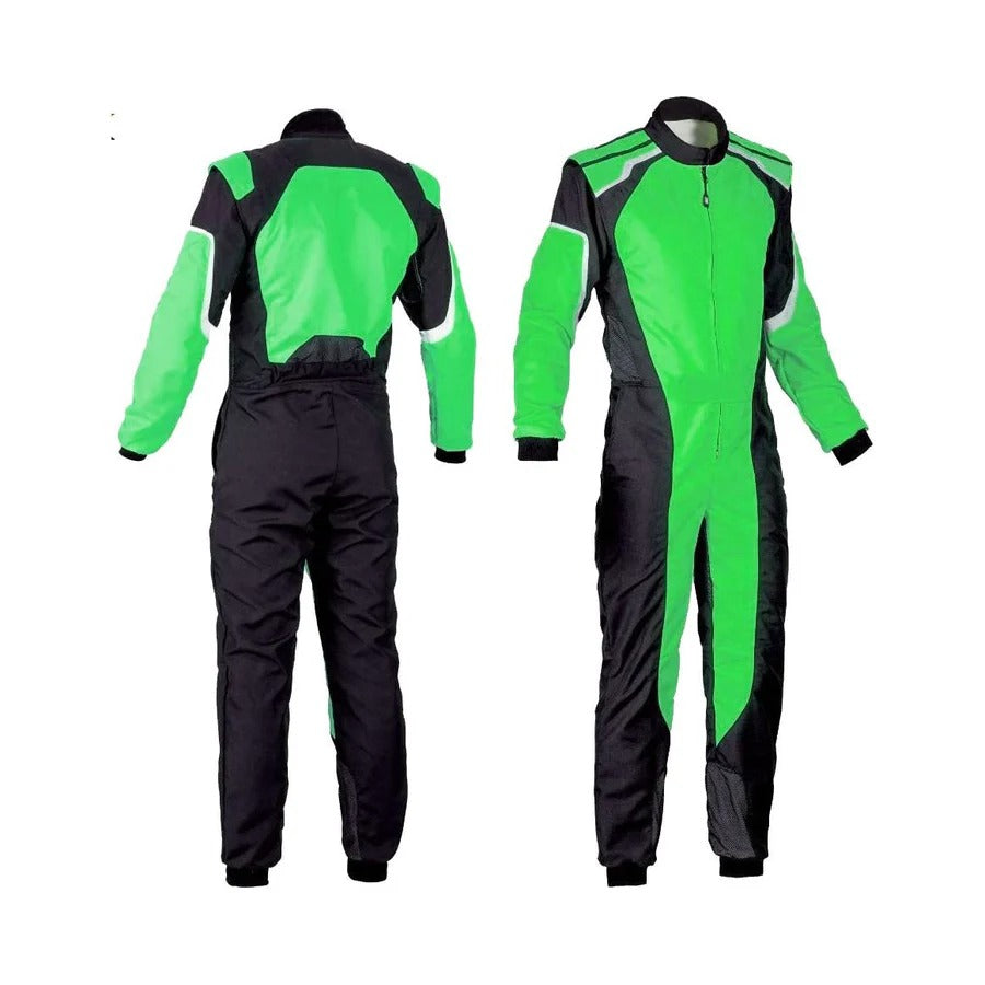 Black & Green Racing Suit for Go Kart
