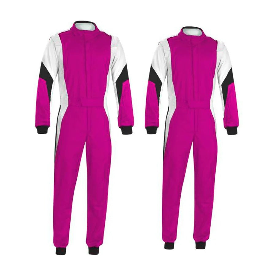 Pink / White Go-Kart Race Cordura One Piece suit
