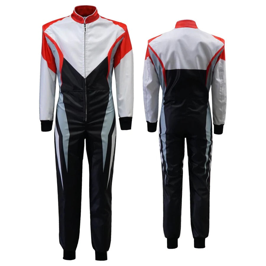 Black & White Custom Go Kart Race Suit