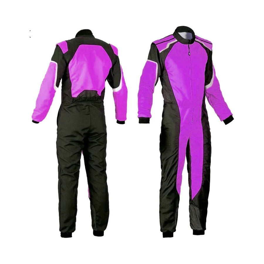 Black & Medium Orchid Go Kart Custom Suit