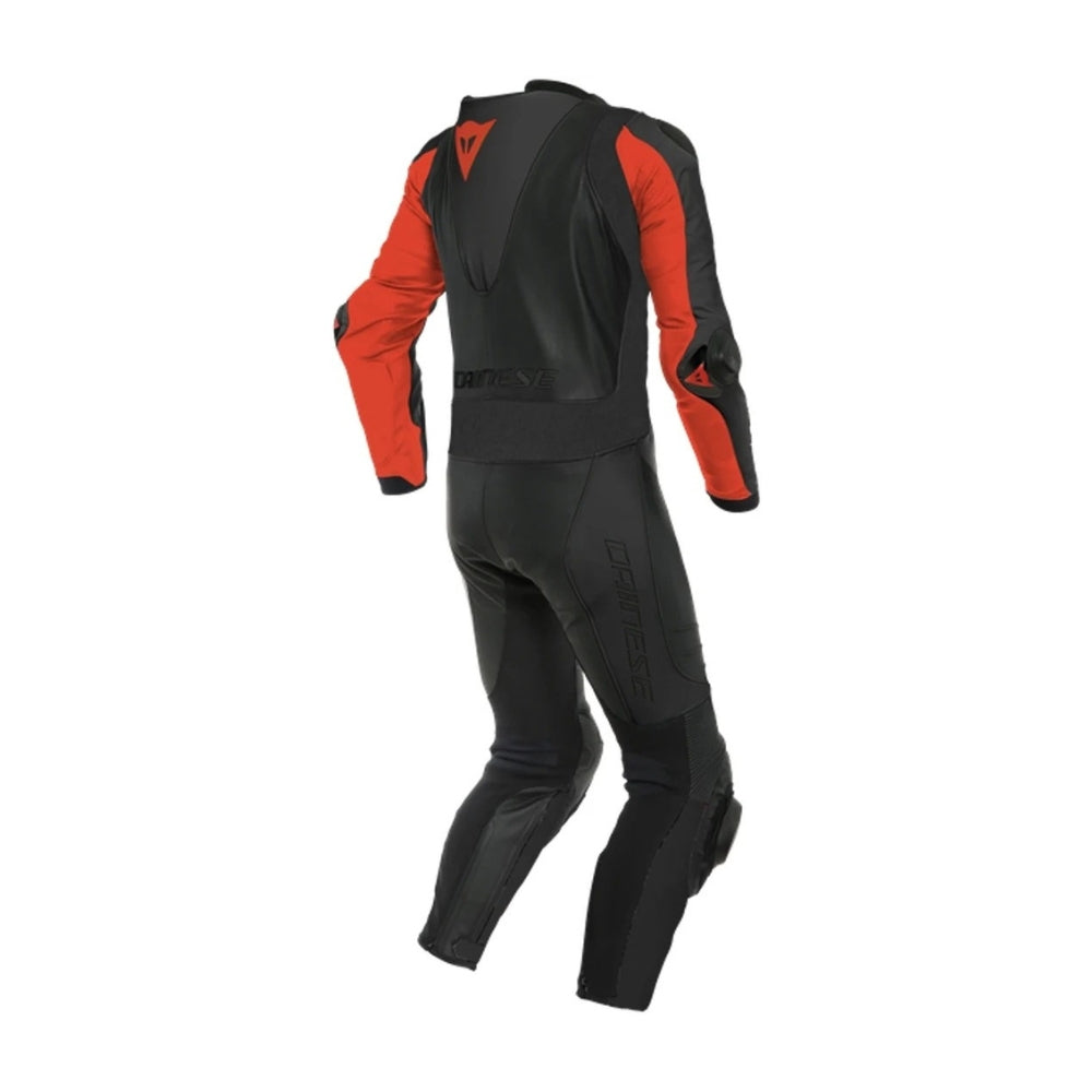 Laguna Seca 5 One-Piece Perforated Motorcycle Leather Suit Black and Red