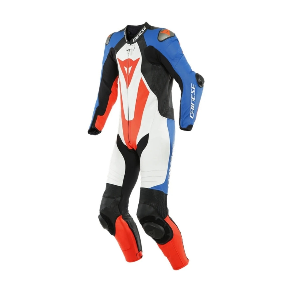 Laguna Seca 5 One-Piece Perforated Motorcycle Leather Racing Suit White