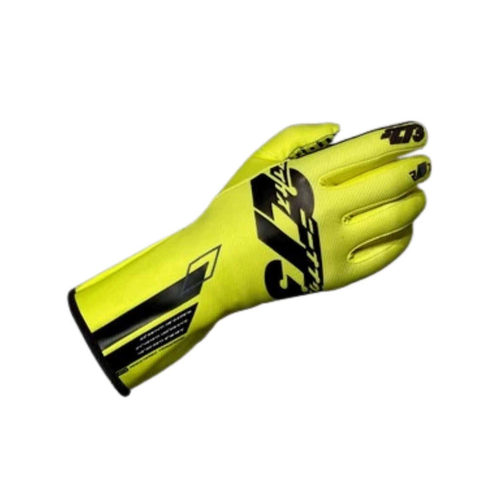 OSAKA Fluo-Yellow Black Kart Racing Gloves