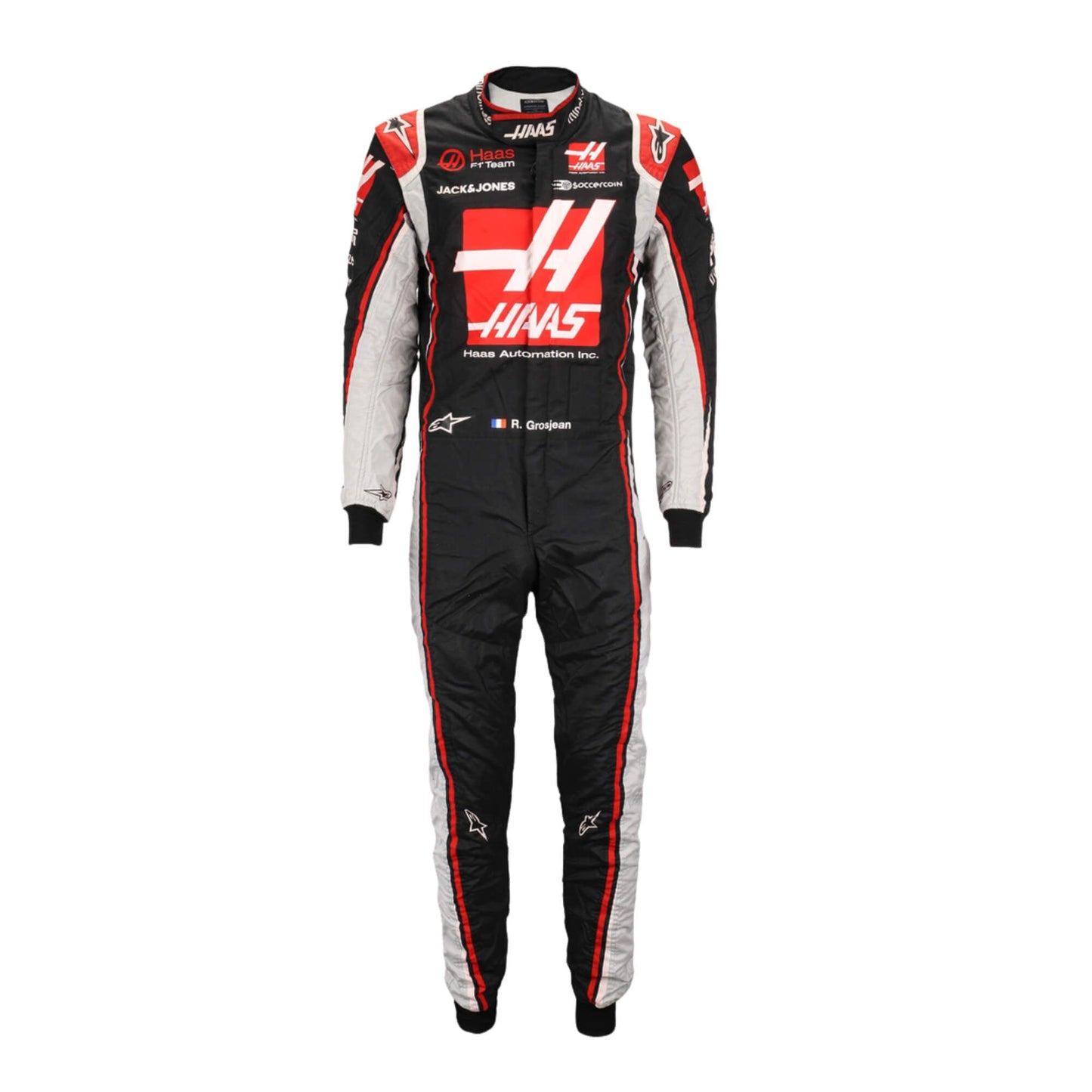 Romain Grosjean 2020 Front view F1 racing suit – detailed race-day design