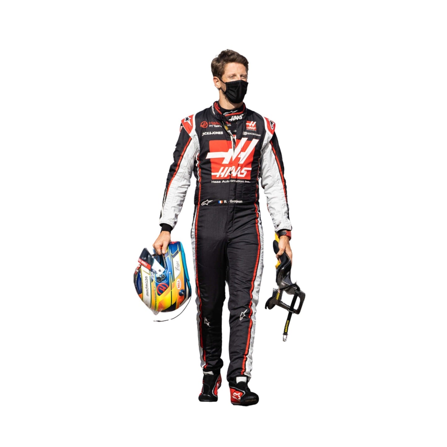 Romain Grosjean 2020 Austrian GP F1 racing suit – detailed race-day design