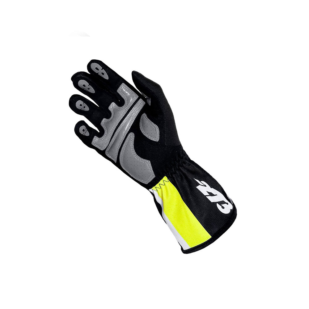 SNAP Fluo Black_White_Yellow Racing Gloves