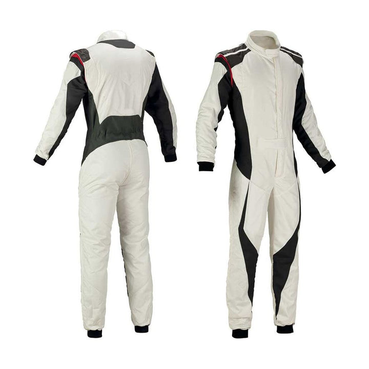 White Go-Kart Car Racing Wear
