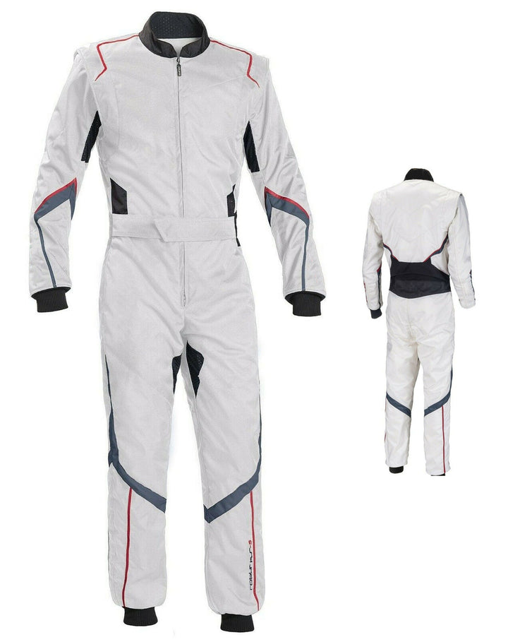 White Go Kart Racing Suit