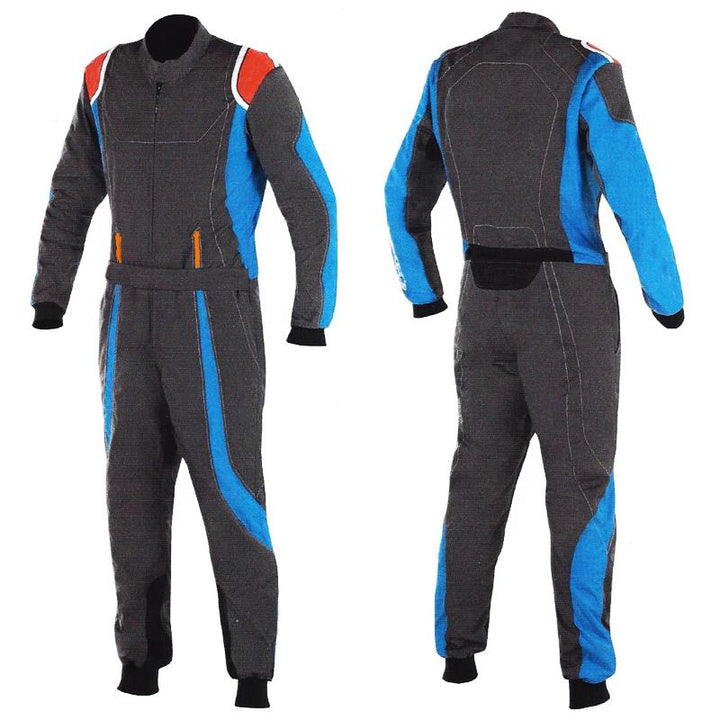 Black / Blue Kart Racing Cordura One Piece suit