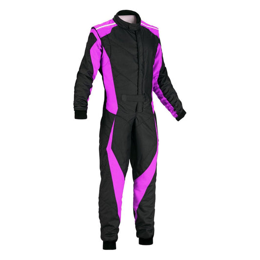 Karting Black & Orchid Cordura One Piece Racing Suit