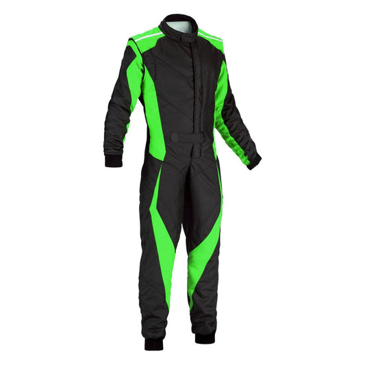 Kart Race Cordura One Piece suit - Black / Green