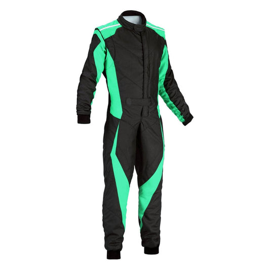 Kart Racing Cordura One Piece suit - Black / Green