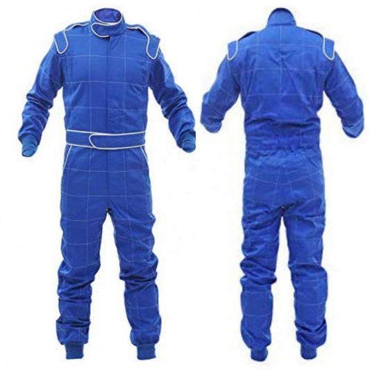 Blue Go Kart Racing Suit