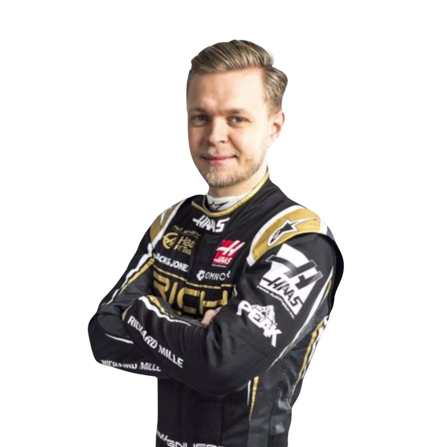 Kevin Magnussen 2019 Brazilian GP F1 suit – front side view highlighting a sleek, performance-driven design
