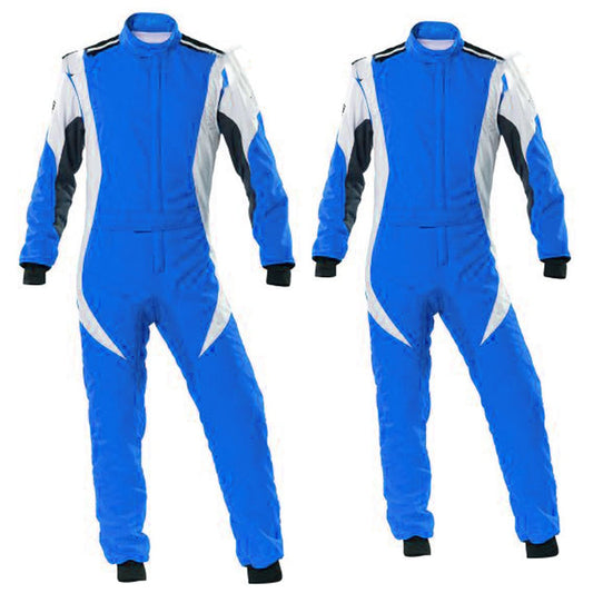 Blue / White Racing Suit For Kart Race