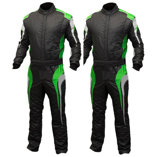 Go-Kart Driver Racing Costume - Black / Green