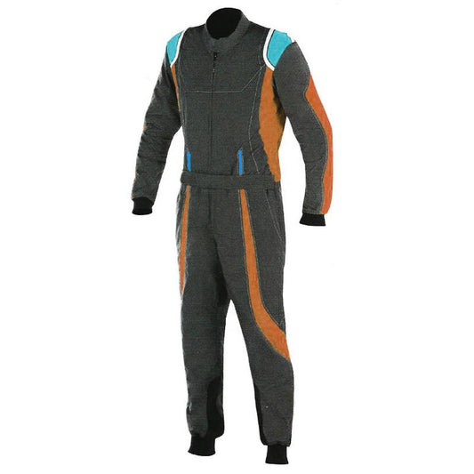 Black / Brown Racing Suit For Karting