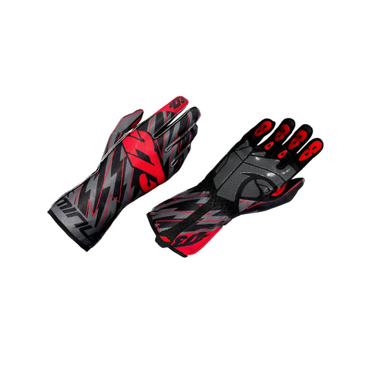 BLITZ Black Gray Red Gloves