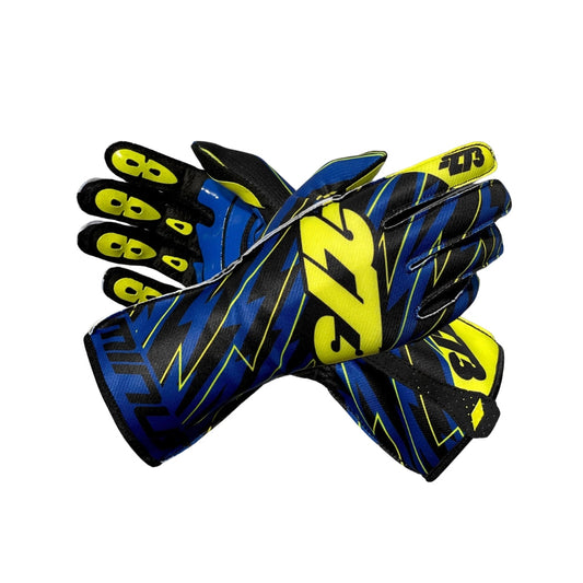 Blitz Black Blue Fluo-Yellow Gloves
