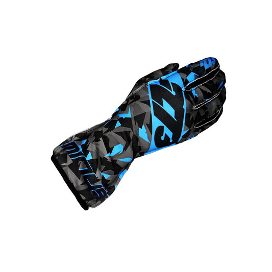 CAMO Black Gray Cyan Gloves