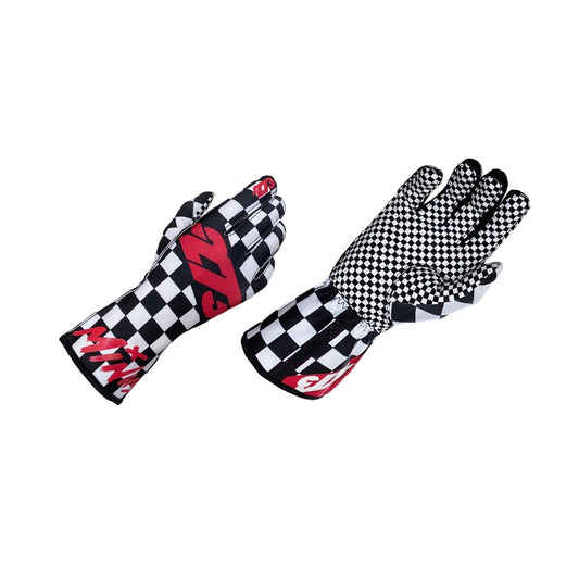 CRENSHAW Black White Red Gloves