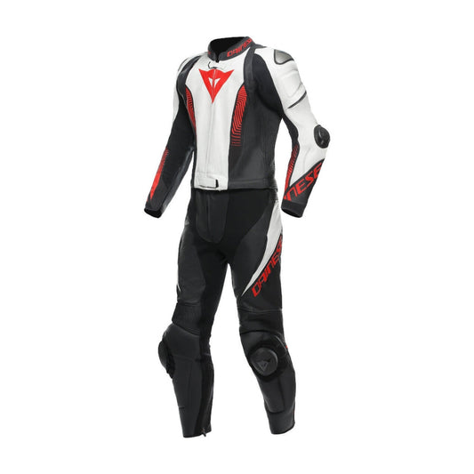 Laguna Seca 6 Leather Motorbike Suit White Black