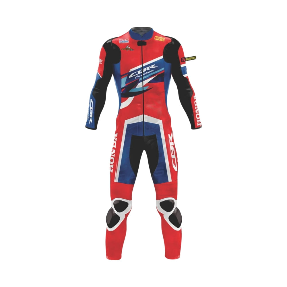 Honda CBR Alvaro Bautista 2020 Red Motorbike Racing Leather Suit