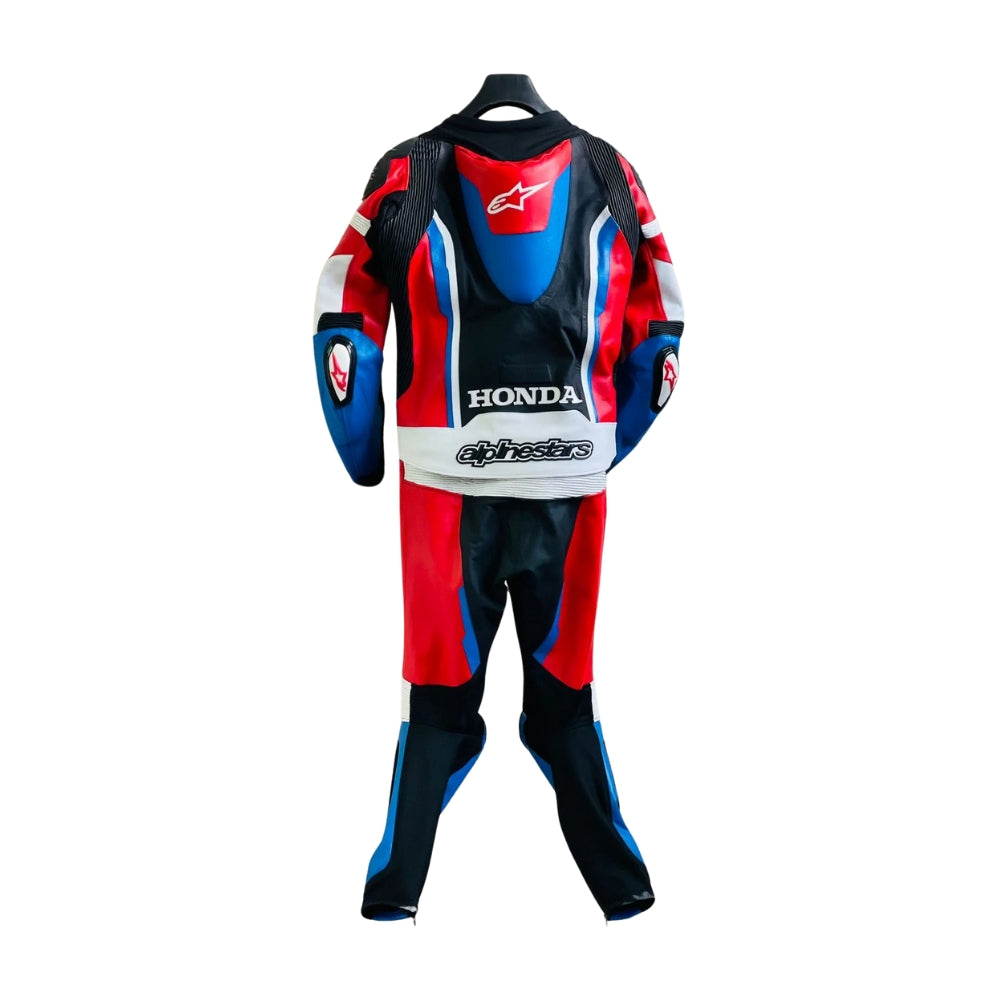 Honda GP Pro V2 One-Piece Motorcycle Leather Suit