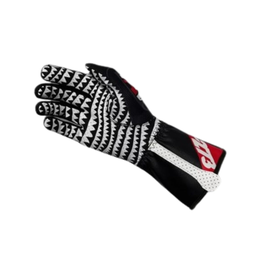 JAWS Black White Red Gray Gloves
