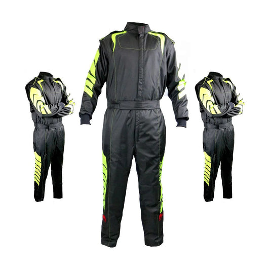 Go-Kart Driver Race Costume - Black / Yellow