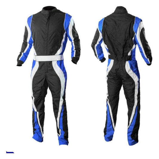 Go-Kart Racing Cordura Black & Navy Blue One Piece suit
