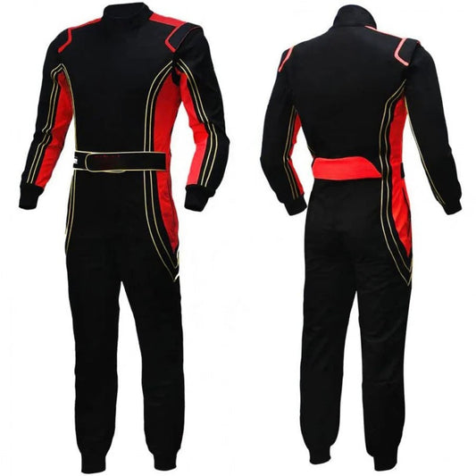 Black / Red Go-Kart Car Driver Racewear Costume