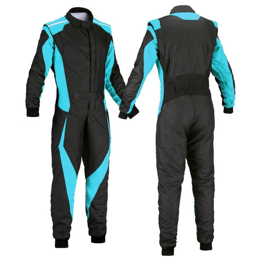 Custom Go Kart Racing Suit Black & Blue