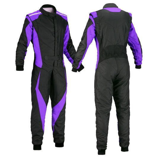 Black & Violet Custom Go Kart Racing Suit