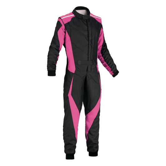 Plain Black & Pink Go Kart Racing Suit