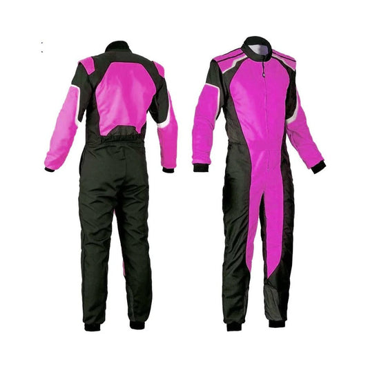 Medium Orchid & Black Go Kart Racing Suit